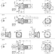 R06 RF06 RX06 RXF06減速機電機型號及尺寸圖紙